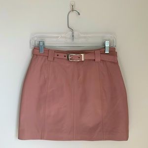 ✨NWT Real Leather Pink Mini Skirt Wilsons Leather✨